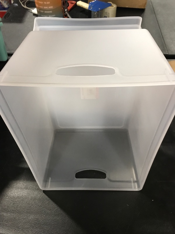 Photo 2 of [Pack of 3] Clear Plastic Bins with Handles