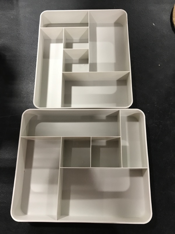 Photo 1 of [2 Pack] Drawer Tray- Grey