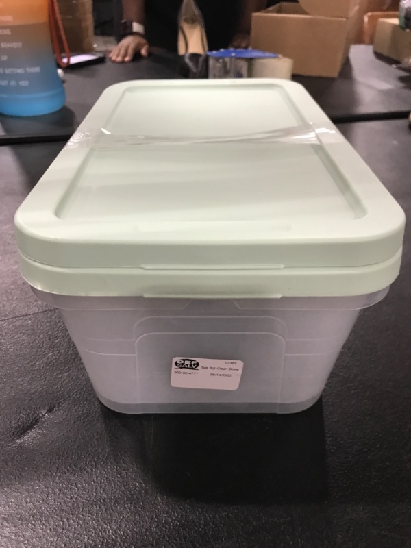 Photo 2 of 5pk 6qt Clear Storage Boxes Green - Room Essentials