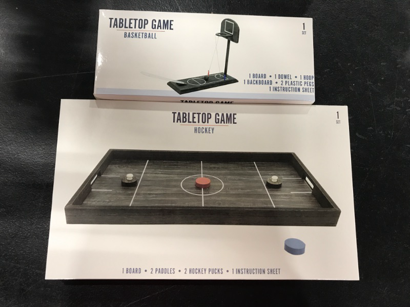 Photo 1 of [2 Pack] Table Top Games- Hockey & Basketball