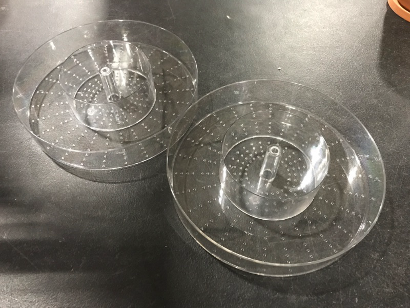 Photo 1 of [2 Pack] Round Acrylic Trays- Clear