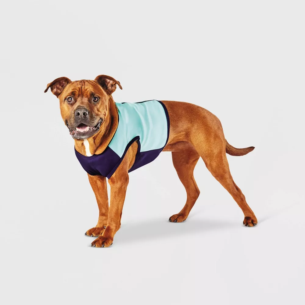 Photo 1 of [Size M] Spacer & Mesh with Zipper Centerback Cooling Dog and Cat Vest - Blue - Boots & Barkley™


