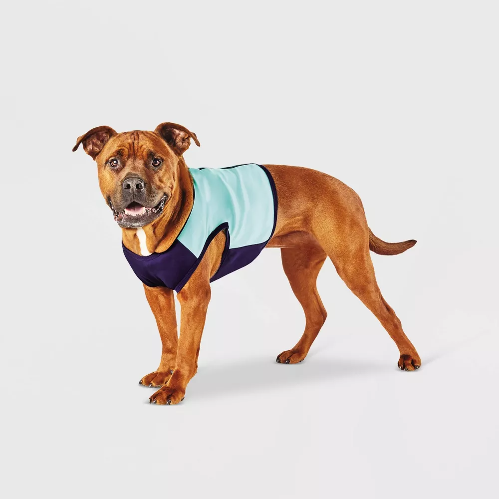 Photo 1 of [Size M] Spacer & Mesh with Zipper Centerback Cooling Dog and Cat Vest - Blue - Boots & Barkley™
