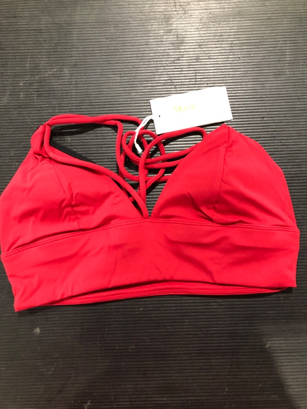 Photo 2 of [Size M] Moto Run Sports Bra- Red