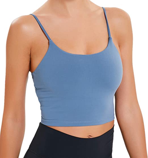 Photo 1 of [Size 2XL] Lemedy Women Padded Sports Bra Fitness Workout Running Shirts Yoga Tank Top- Blue