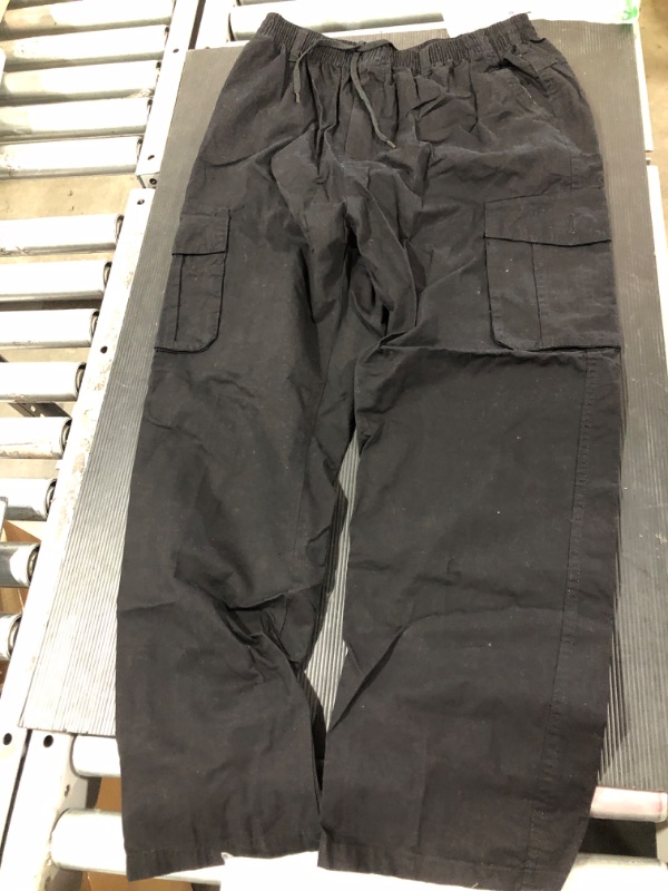 Photo 1 of [Size XL] Drawstring Cargo Pants- Black