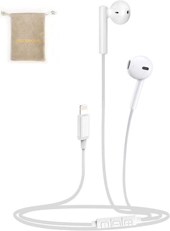 Photo 1 of GOODBONG Bass Stereo Sound Wired Lightning Headphones Compatible with iPhone/iPad/iPod