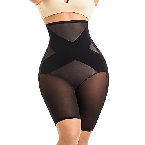 Photo 1 of [Size 4X] MOVWIN Tummy Control Body Shaper Shorts - High Waist Thigh Slimmer Panties Shapewear Black