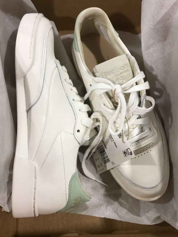 Photo 2 of [ Size 7.5] Reebok Women's Club C Clean Shoes in Chalk/Chalk/Light Sage - Court,Lifestyle Shoes
