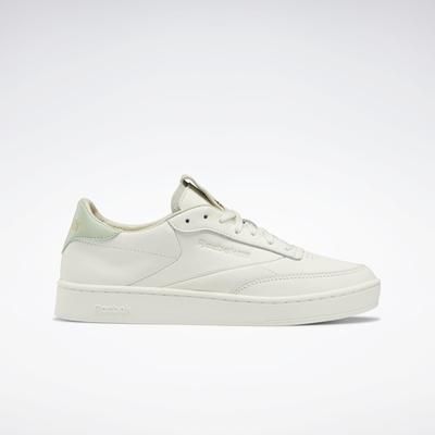 Photo 1 of [ Size 7.5] Reebok Women's Club C Clean Shoes in Chalk/Chalk/Light Sage - Court,Lifestyle Shoes
