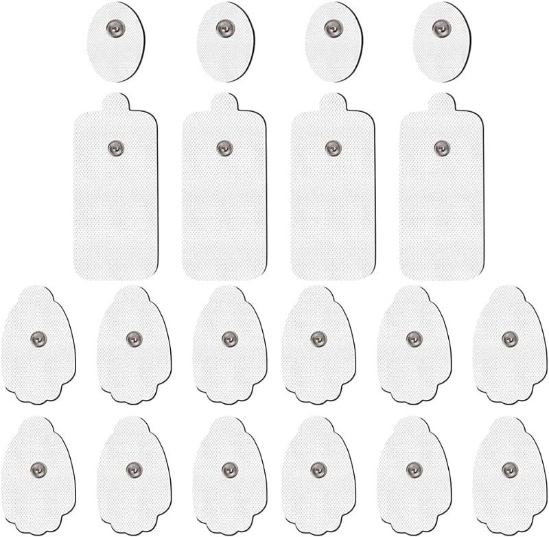 Photo 1 of 20 Pack TENS Unit Replacement Pads Reuse More Than 35 Times, Snap Electrode Pads for Tens Unit with Standard 3.5mm snap-on connector