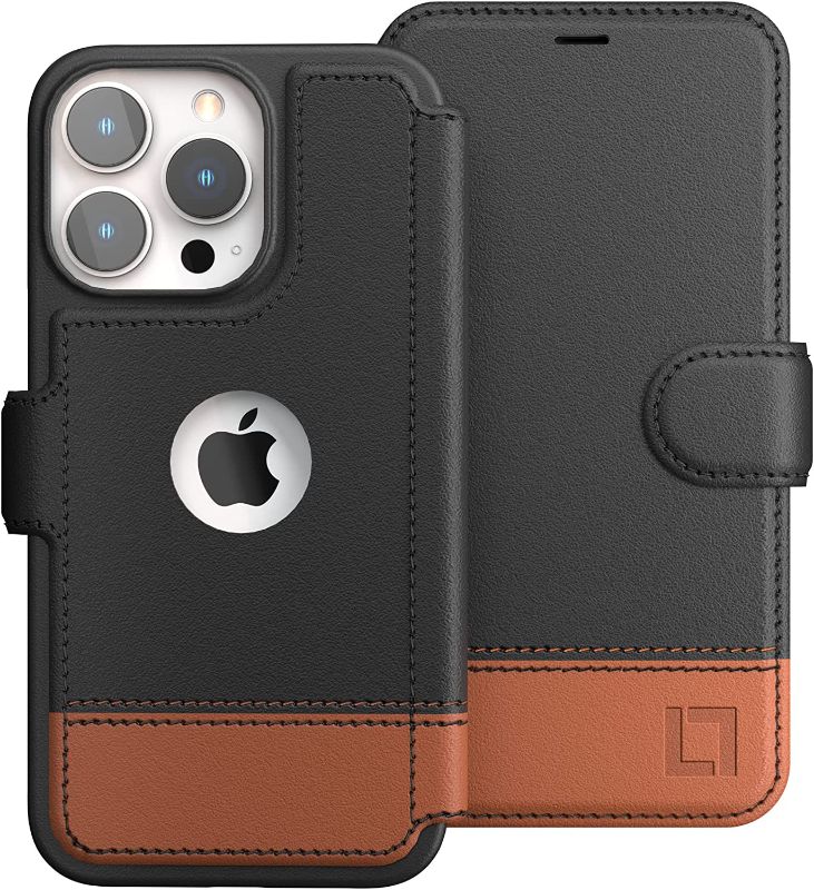 Photo 1 of Smoky Cedar Leather Wallet Case- Iphone 13 Pro