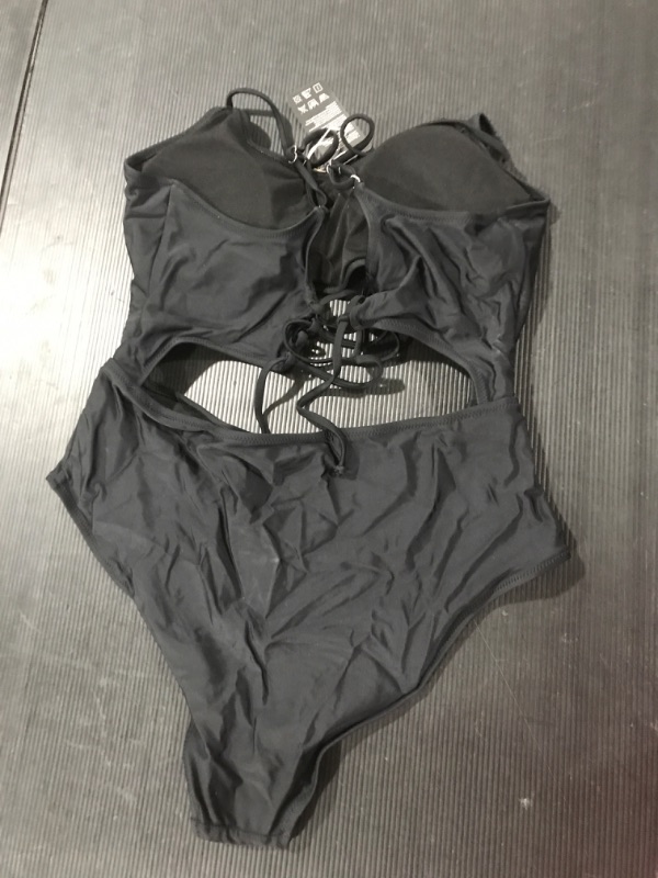 Photo 2 of [Size XL] Ladies 1 pc Black Swimsuit