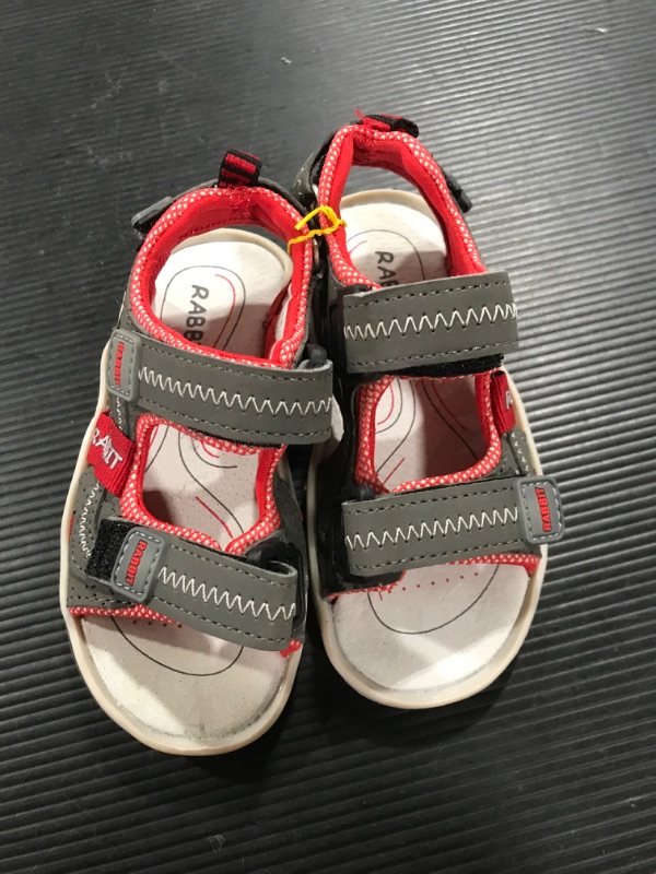 Photo 2 of [Little Kids size 9] DADAWEN Boys Girls Adventurous Adjustable Straps Summer Sports Sandals- Red
