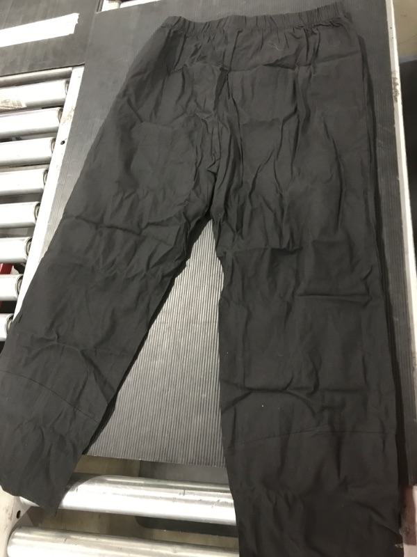 Photo 1 of [Large] Plain Elastic Waist Pants- Black