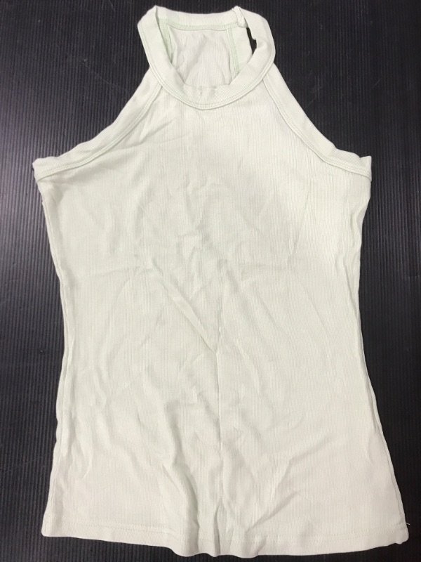 Photo 2 of [Size M] LOLONG Womens Summer Tank Tops High Neck Ribbed Top Sleeveless Casual Basic Shirts Blouses