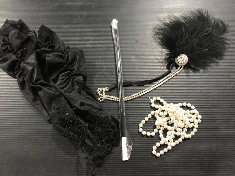 Photo 1 of 1920's Flapper Girl Accessory Set- Black