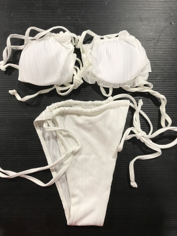 Photo 1 of [Size XS] Women's String Bikini- White