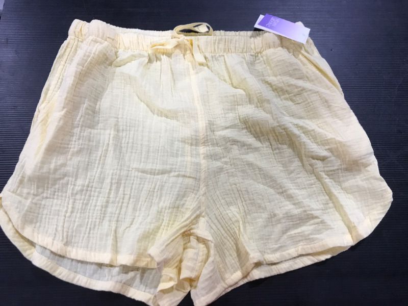 Photo 2 of [Size S] Women's 100% Cotton Pajama Shorts - Stars Above™- Yellow