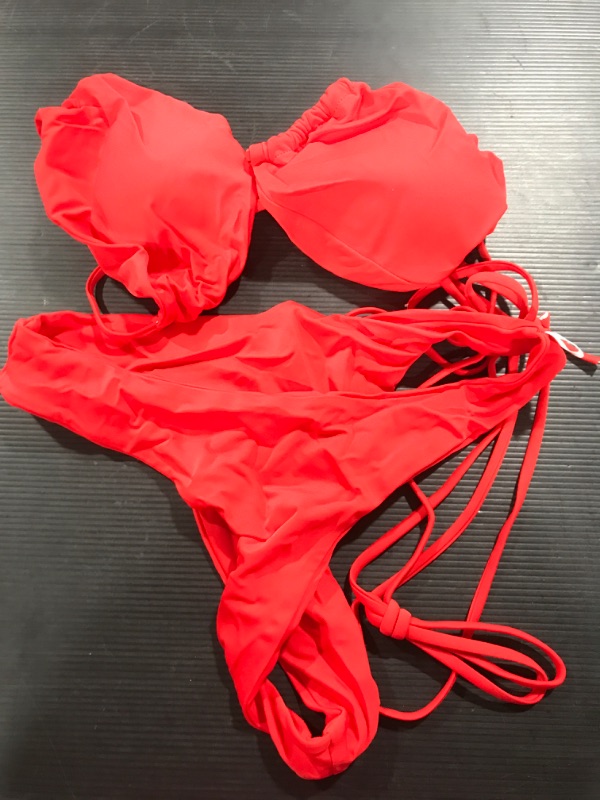 Photo 1 of [Size L] Women's 2 Pc Swimwear- Red