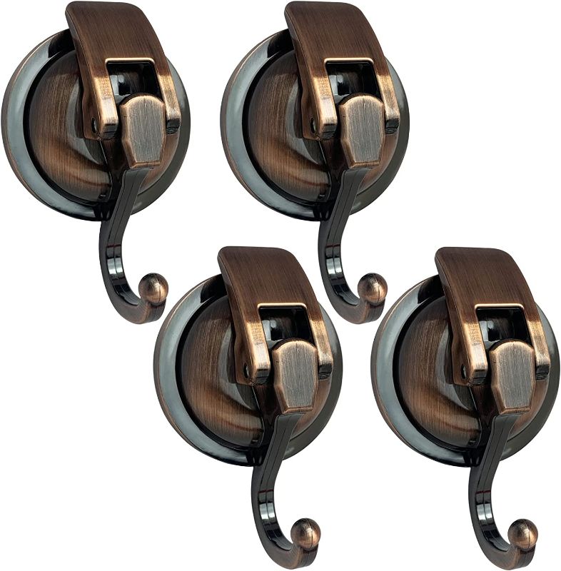 Photo 1 of 4 Pack- Suction Window Hooks- Antique Bronze