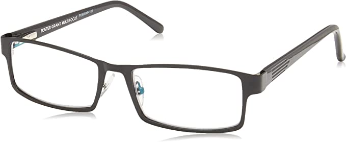Photo 1 of [1.5x] Foster Grant Men's Sawyer Multifocus Rectangular Reading Glasses- Black
