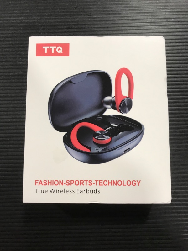 Photo 1 of TTQ True Wireless Earbuds- Black and Red