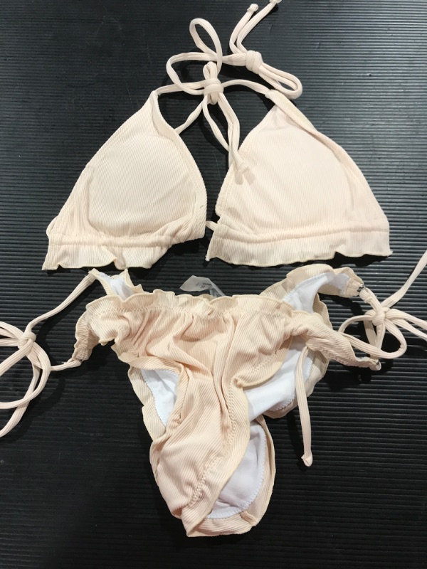 Photo 1 of [Size L] Ladies 2pc Bikini Swimwear- Cream