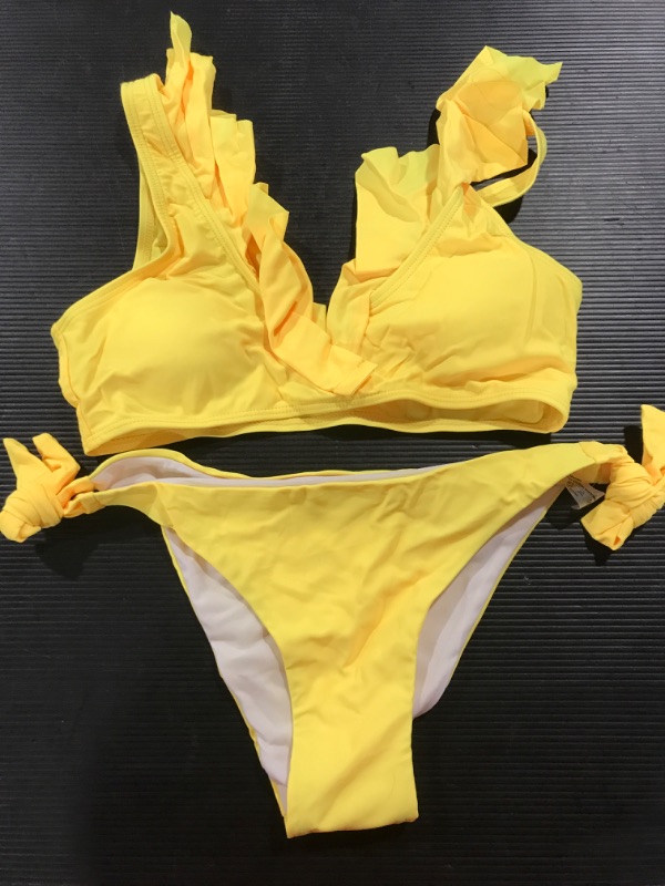 Photo 1 of [Size S] Ladies 2pc Yellow Bikini