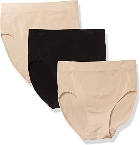 Photo 1 of [Size 7] Wacoal 3 Pack of Panties- Black and Nude