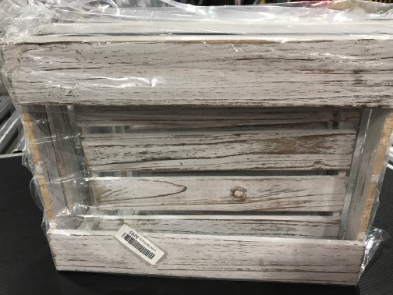 Photo 2 of [3 Pack] Of Wooden Crates- 3 Sizes [White Distressed]