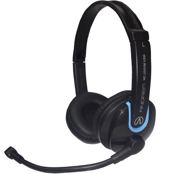 Photo 1 of Andrea Communications C1-1031900-1 (NC-255VM) USB On-Ear Stereo Headset with In-line Volume and Mute Controls
