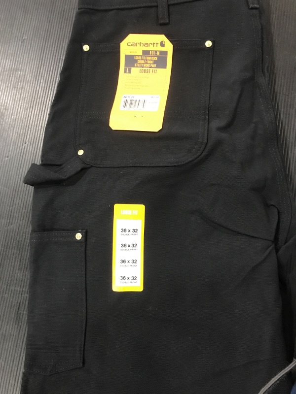 Photo 3 of [Size 36x32] Men's Carhartt® Double Front Work Dungarees- Black
