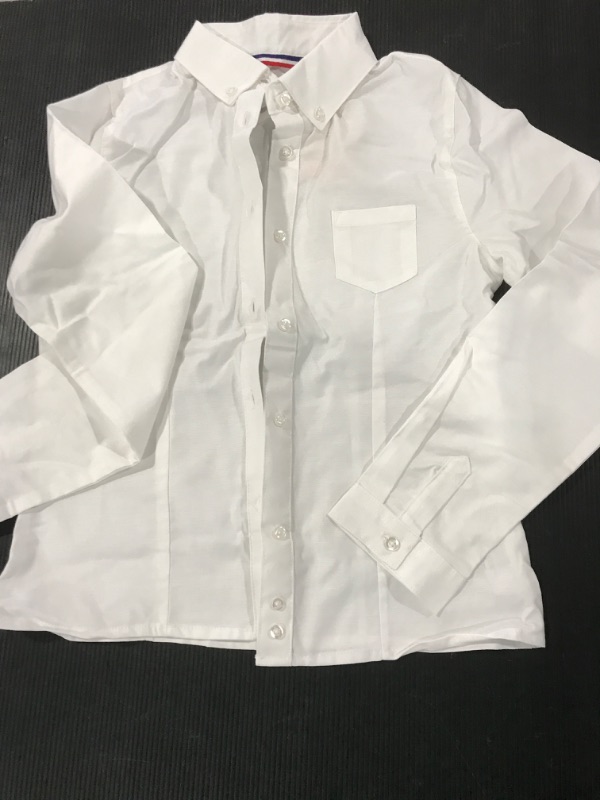 Photo 2 of [Size Kids 12] French Toast Button Long Sleeve Oxford- White