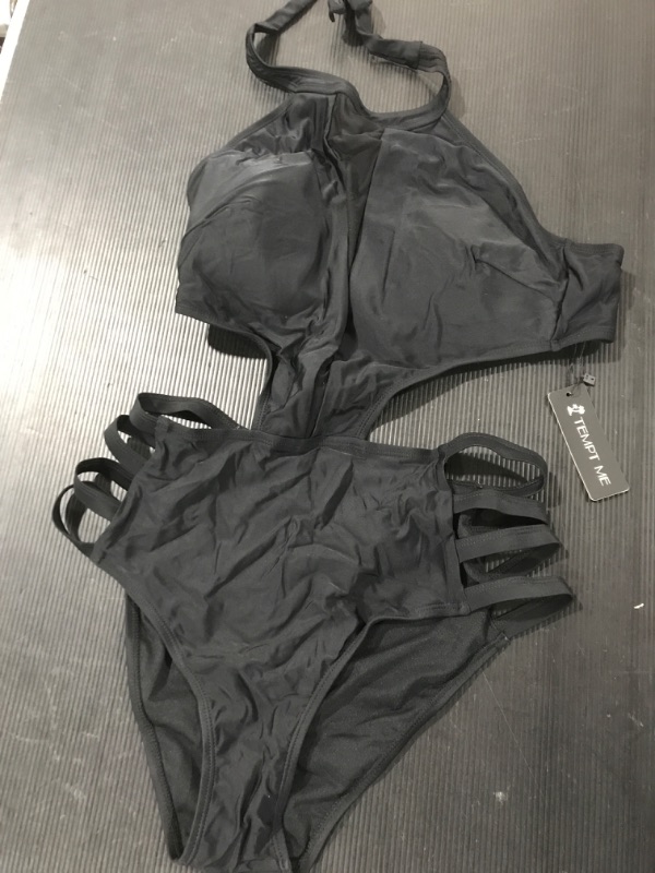 Photo 1 of [Size L] Tempt Me Women's 1 pc Sexy Swimsuit- Black