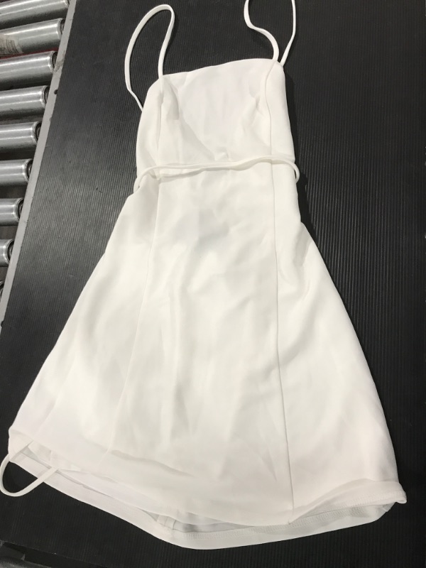 Photo 1 of [Size S] Ladies White Cocktail Dress with Tie Belt