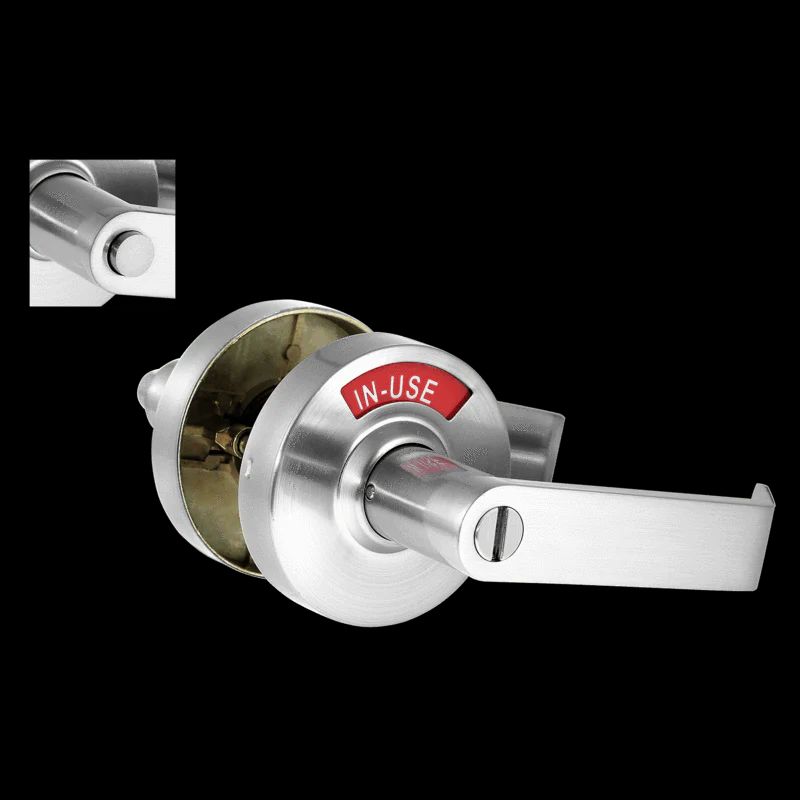 Photo 1 of ADA Door Lock with Indicator in Satin Chrome - Right-Handed
