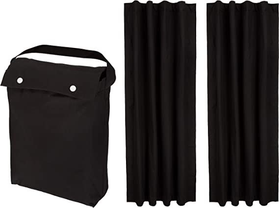 Photo 1 of Amazon Basics Portable Window Blackout Curtain Shade with Suction Cups for Travel, Kids, and Baby Nursery - 50" x 78", Black - 2-Pack
