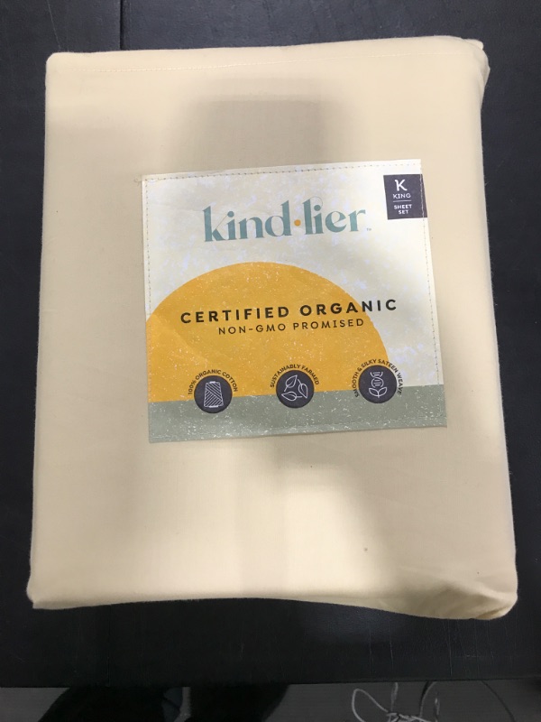 Photo 2 of 100% Organic Cotton Solid Sheet Set - Kindlier