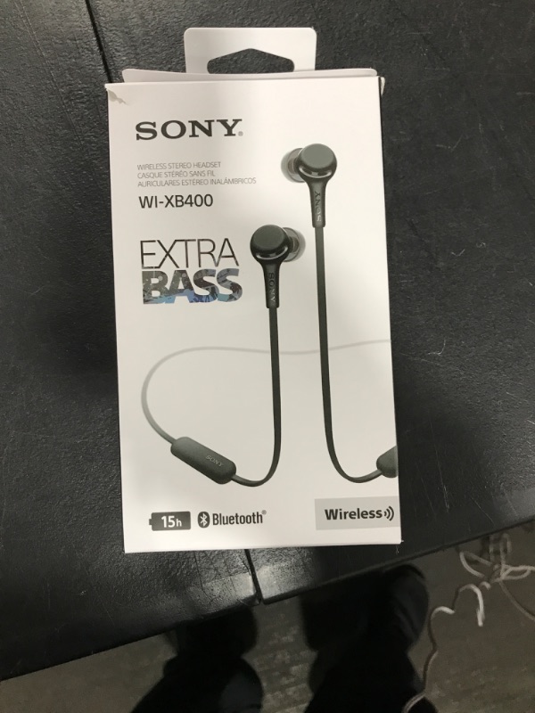 Photo 2 of Sony WI-XB400 EXTRA BASS Bluetooth Wireless In-Ear Headphones