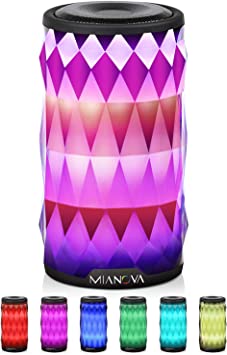 Photo 1 of MIANOVA LED Bluetooth Speaker,Night Light Changing Wireless Speaker, Portable Wireless Bluetooth Speaker 6 Color LED Themes,Handsfree/Phone/PC/MicroSD/USB Disk/AUX-in/TWS Supported