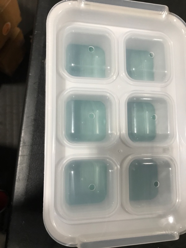 Photo 1 of 2-PACK SQUARE ICED CUBE TRAYS WITH LID