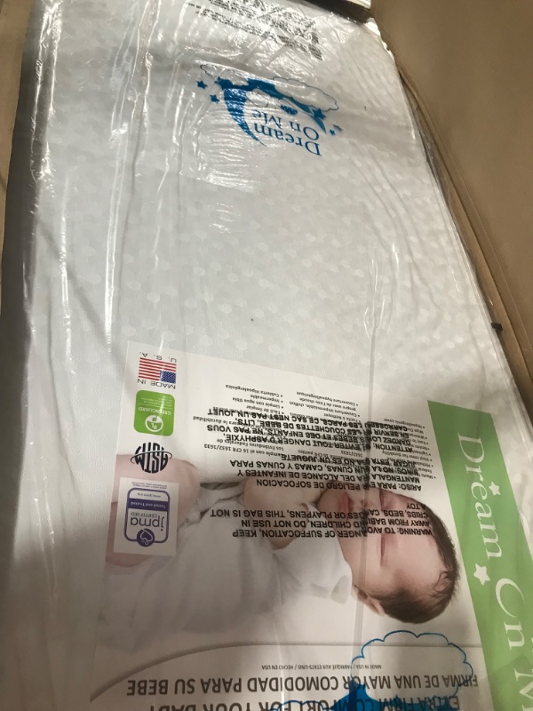 Photo 2 of Dream On Me Honeycomb Orthopedic Firm Fiber Standard Baby Crib Mattress | Greenguard Gold certified | 10 Year warranty | 5” Fiber Core Optimum Support | Infant and Toddler Mattress | Waterproof Cover
