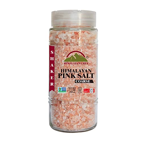 Photo 1 of  Himalayan Chef Himalayan Pink Salt, Coarse Salt, Grain, Glass Jar-17.5oz, 1.09 Pound (Pack of 1) (5305)
EXP OCT 2027