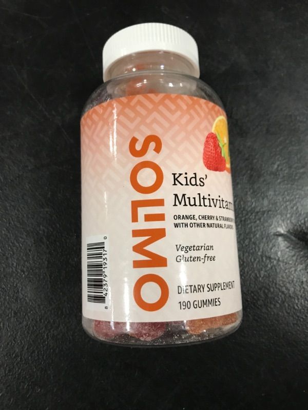 Photo 1 of Amazon Brand - Solimo Kids' Multivitamin, 190 Gummies 190 Count (Pack of 1)
EXP 2/24