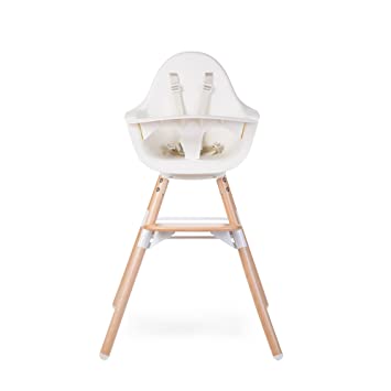 Photo 1 of Childhome Evolu One.80° High Chair, 2 in 1 Baby High Chair with 180° Swivel, Portable High Chair, Adjustable Height Baby High Chair, Sleek Modern High Chair with Beechwood Legs, White