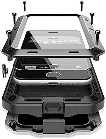 Photo 2 of CarterLily Case Compatible with iPhone 12 Mini 5.4" 2020, Full Body Shockproof Dustproof Waterproof Aluminum Alloy Metal Gorilla Glass Cover Case for...
