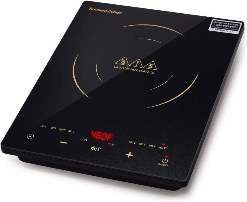 Photo 1 of Upgrade Portable Touch Induction Cooktop with LED Screen, 1800W Countertop Burner, Induction Stove Cooker For Griddle, Pan, Tea Kettle, Outdoor, Indoor
