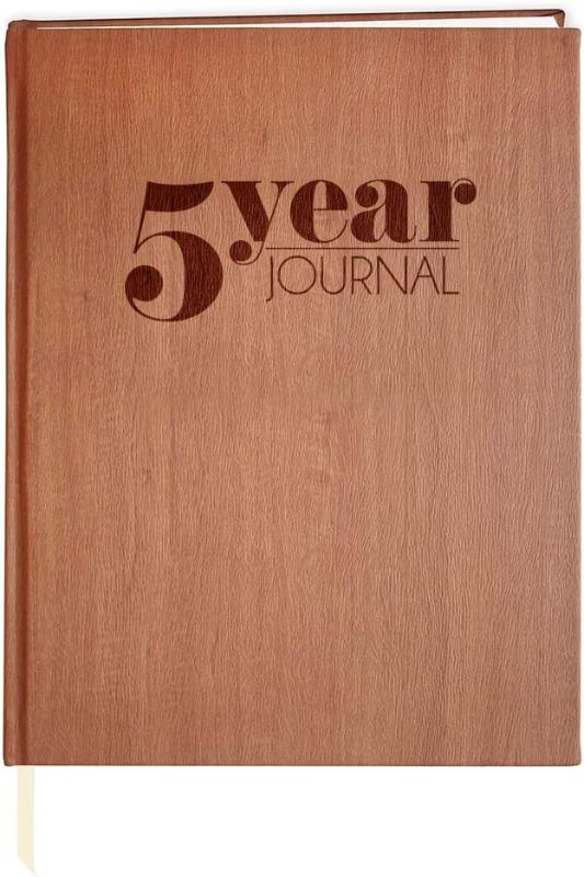 Photo 1 of BookFactory 5 Year Journal/Five Year Daily Diary Log Book/LogBook, Soft Wood Finish - 8" x 10" (JOU-368-SCS-AXE94000(5-Year))
