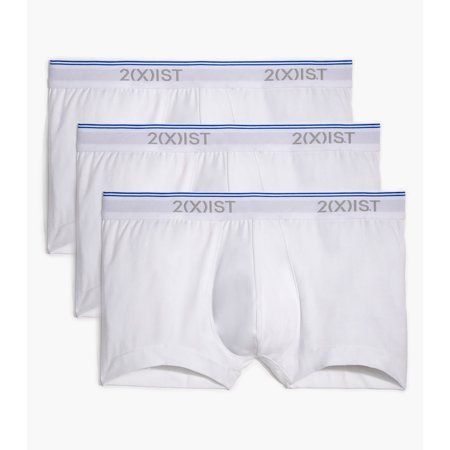 Photo 1 of 2(x)ist Men's Cotton Stretch 3 Pack No-Show Trunk - White
Size M 